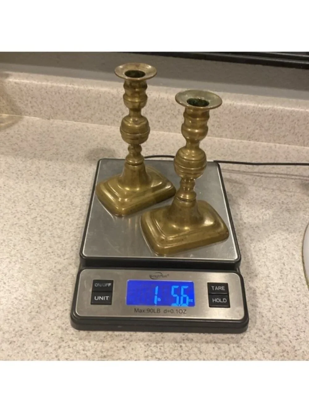 Elegant Vintage Antique Brass Candlestick Holders X 2